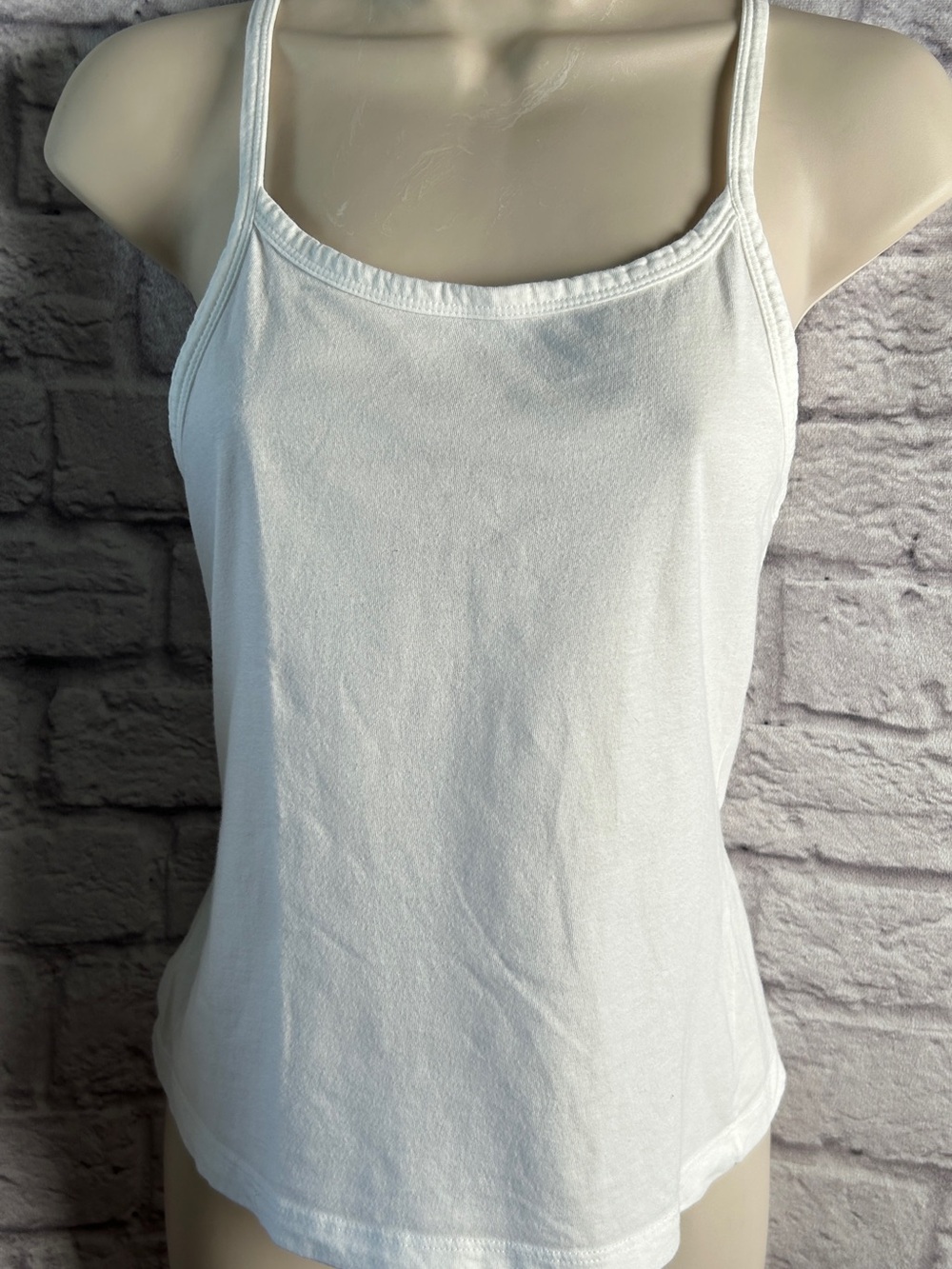 🔥 J. Crew White Cotton‎ Racerback Strap Tank Sz S